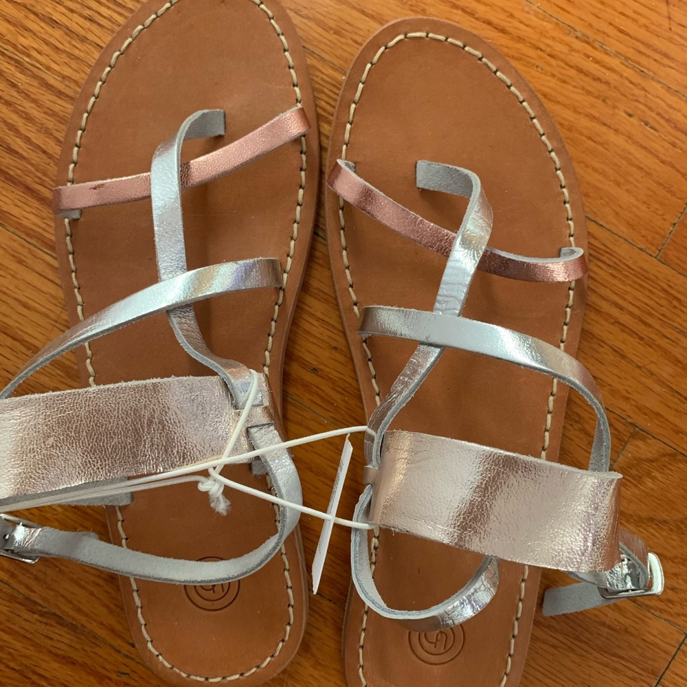 Urban Outfitters Metallic Strappy Sandals